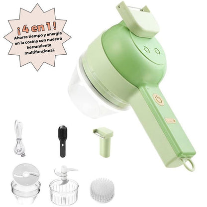 Juego de cortador de verduras eléctrico 4 en 1